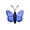 Blue#037, variant on Solar Powered Butterfly Garden Light Outdoor Decorative Accent Lamp with Vintage Iron Finish for Patio Yard Balcony Flower Bed Walkway Lighting