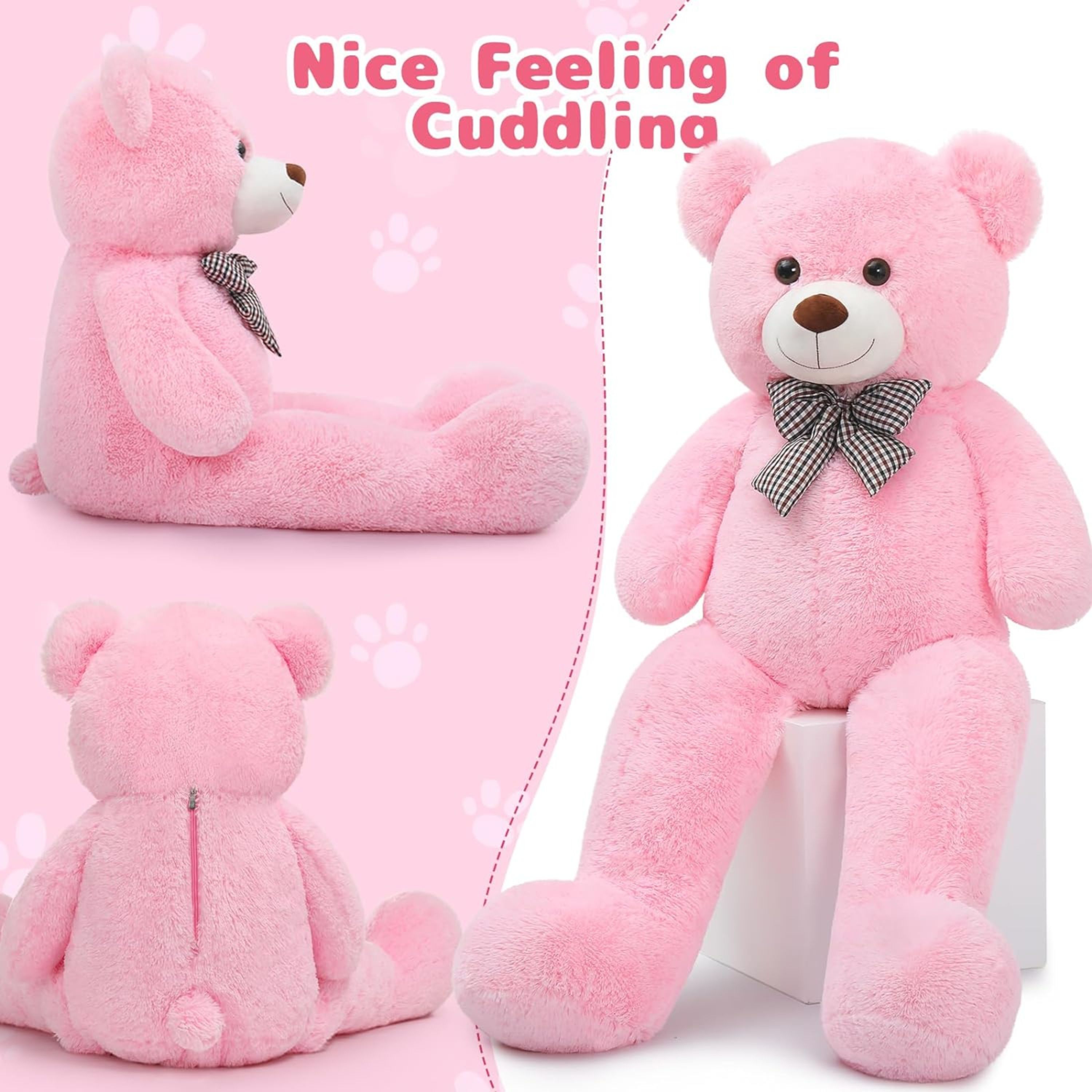 MaoGoLan Giant Teddy Bear 47-Inch Pink Plush Toy photo 4