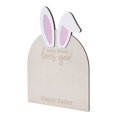 thumbnail image 2 of Easter Bunny Theme Baby Footprint Keepsake Meaningful Diy Footprint Wood Collection Desktop Ornament 9.4"X9.4" Easter Decorations, 2 of 6