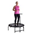 thumbnail image 5 of JumpSport Home Fitness Trampoline Professionals Choice No-Tip Arched Legs Built-in Handlebar Virtually Silent Bounce 44 Inch Diameter Frame, Black, 5 of 5