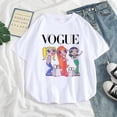 thumbnail image 2 of SASSYME Women's Summer T-shirt Fashion Women's Head Loose T-shirt Women's Summer Women's Couple Wearpangjing, 2 of 4