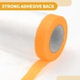 thumbnail image 5 of Unique Bargains Pre-Taped Masking Film 270x2000cm / 65.62ftx106.30" 1 Pcs Plastic Cover White Orange PE Film Paper, 5 of 7