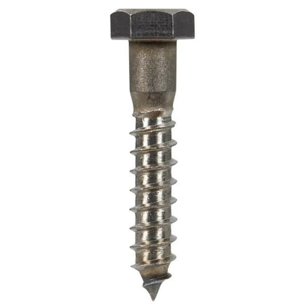 Hillman 832066 0.375 x 2 in. Hex Head Lag Bolt Stainless Steel