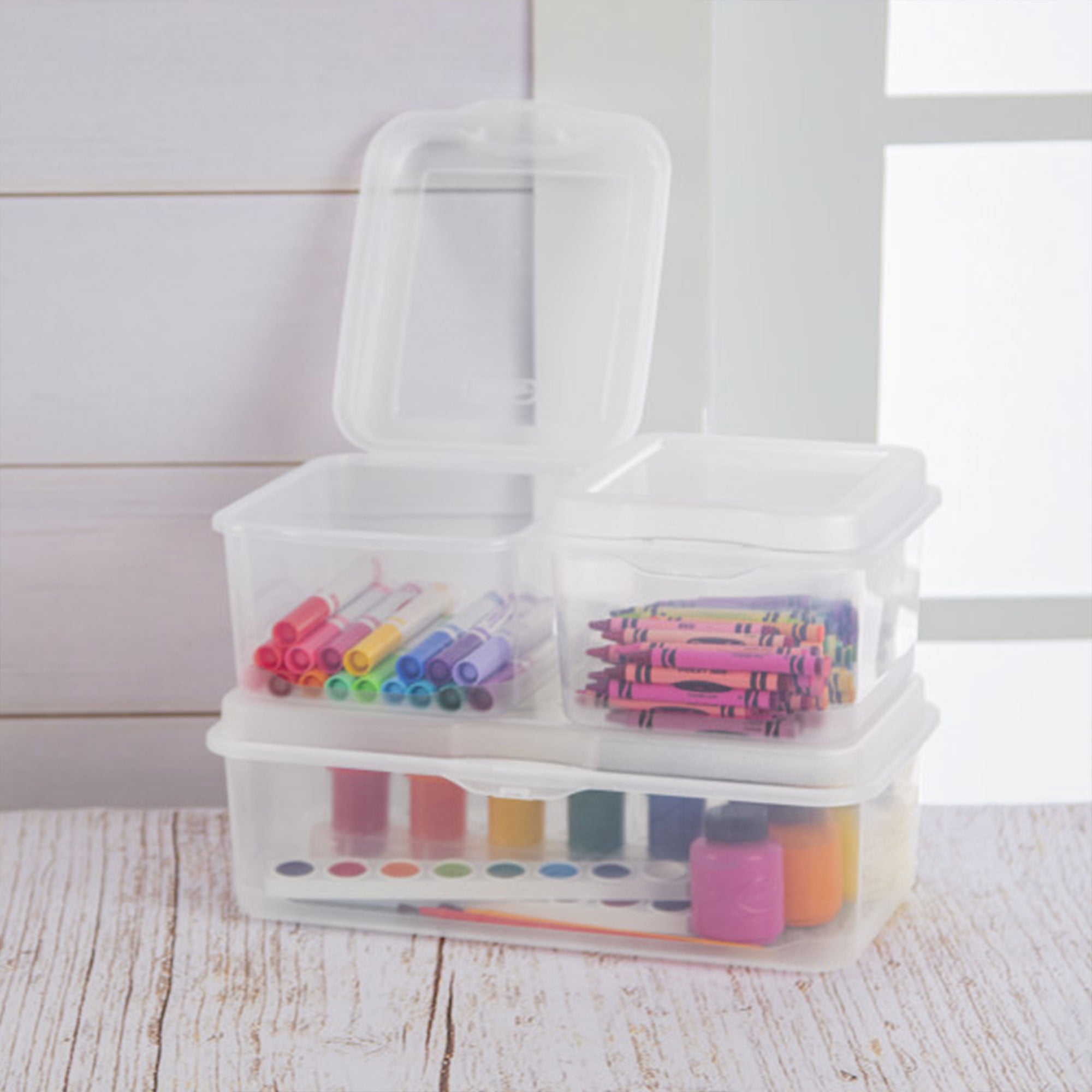 Lycee リセ 聚楽第 SSP サイン LO-2223-X Sterilite Small Bin with Lids: Clear Plastic FlipTop