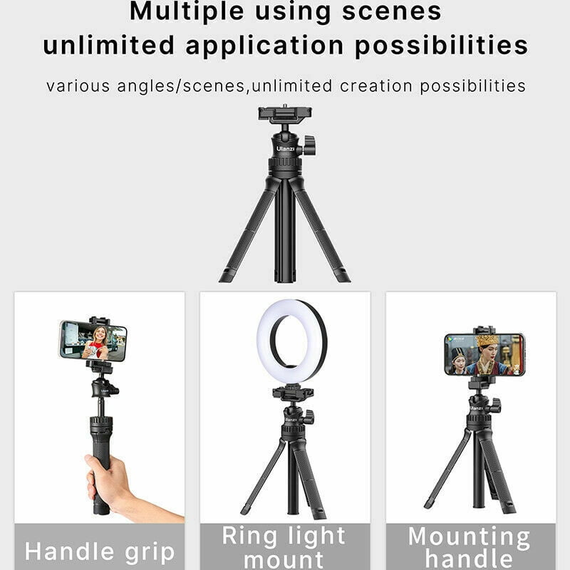 Ulanzi MT-34 Universal 360° Ballhead Phone Clamp Tripod Stand For Phone DSLR