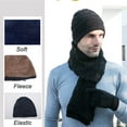 thumbnail image 5 of beishanbush Clearance Sales Bomber Hats Men's Winter Knitted Windproof Hat Scarf Gloves Three-piece Winter Knitted Hat Men's Warm Hat Black, 5 of 6
