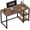 Brown, variant on SINPAID 40'' Oak Computer Desk with Shelves, Sturdy Light Wood Desks with Storage Space, Modern Gaming Desk Study Writing Laptop Table, Beige