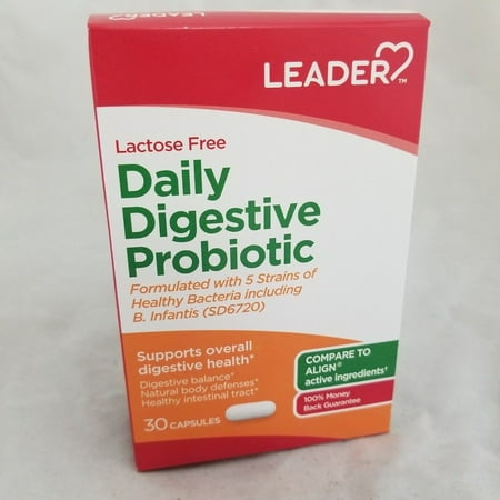 30ct Capsule - Leader Daily Digestive Probiotic Capsules, 30ct