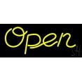 thumbnail image 1 of Yellow Open LED Neon Sign 10 x 24 - inches, Clear Edge Cut Acrylic Backing, with Dimmer - Bright and Premium built indoor LED Neon Sign for storefront., 1 of 7