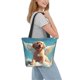thumbnail image 2 of Balery Cute Angel Winged Dog Bolsa de Hombro con Diseño, Bolsa Grande y Duradera, Bolsa Versátil para Compras, 2 of 6