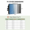 thumbnail image 3 of Outdoor TV Cover 52 to 55 Inches, Sky Blue Grey Gradient Wood Grain Farmhouse Retro Striped Waterproof TV Cover with Remote Control Pocket, Flat Screen TV Cover Protector for Outside TV, 3 of 6