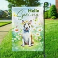 thumbnail image 3 of Bull Terrier Hello Spring Time Flower Floral Nature Garden Flag 12x18in Double Sided Bully Dog Lovers Gifts Idea Outdoor Decor - 02031, 3 of 5