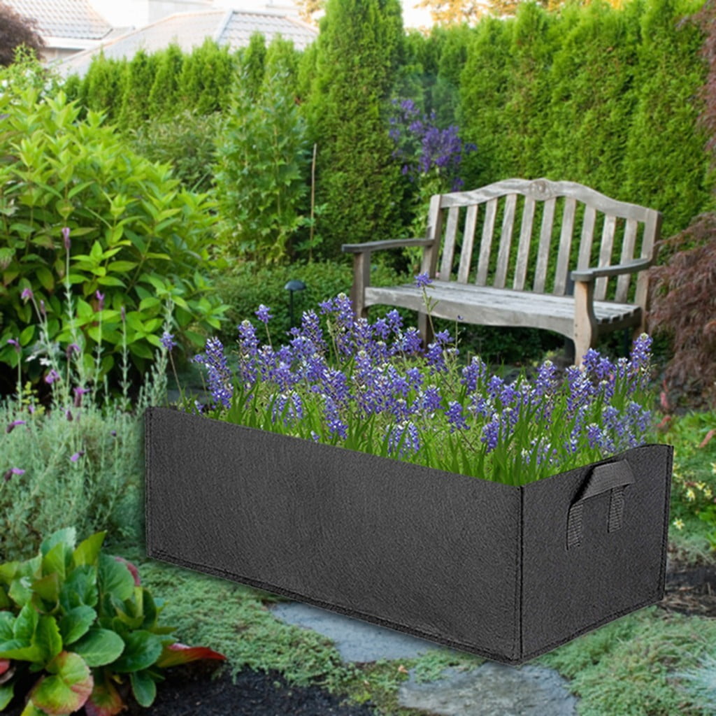 Cotonie Fabric Raised Garden Bed Rectangle Breathable Planting