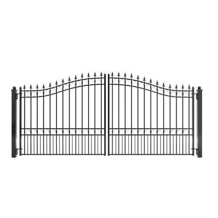 ALEKO Garden Steel London Style 16 feet Dual Swing Driveway Gate Black