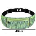 thumbnail image 2 of Cinturón delgado para correr, riñonera de entrenamiento para hombres y mujeres, cinturón de corredor para correr, caminar, andar en bicicleta, acampar, verde colorido + cremallera verde, 2 of 5