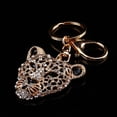 thumbnail image 5 of Mgaxyff New Rhinestone Leopard Keyring Charm Pendant Purse Bag Key Ring Chain Keychain,Leopard Head Keychain,Leopard Head Keyring, 5 of 8