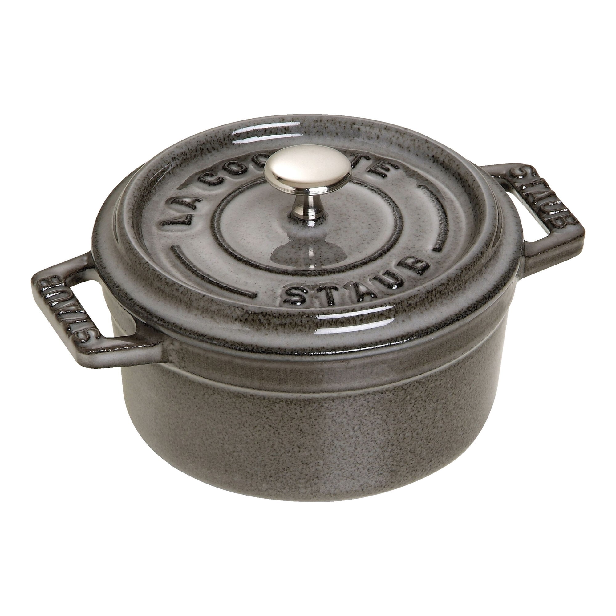 STAUB LA COCOTTE グレー 小型 STAUB La Cocotte 250 mL Cast Iron Round Mini Cocotte, Graphite