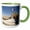 Green/White, variant on 3drose, Qatar, Al-zubara Fort, Al-zubara Regional Museum-as30 Wbi0176 - Walter Bibikow, 11oz Two-tone Green Mug
