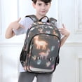thumbnail image 6 of FORMRS Unisex School Backpack 17" Student Travel Bag with Laptop Compartment, Neon Llamas Pattern, 6 of 7
