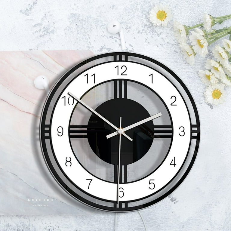 ionze Appliances Room Transparent Wall Clock Clock Home