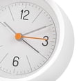 thumbnail image 4 of Alarma electrónica confiable lindo panel transparente reloj despertador analógico para dormitorios estante escritorio blanco, 4 of 12