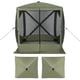 thumbnail image 3 of Costway Carpa plegable de 4 paneles para acampar, de montaje rápido, con 2 toldos parasol, color verde, 3 of 4