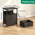 thumbnail image 4 of TOMNK Night Stand Set of 2, Nightstand with Charging Station, End Table, Bed Side Table, Black, 4 of 6