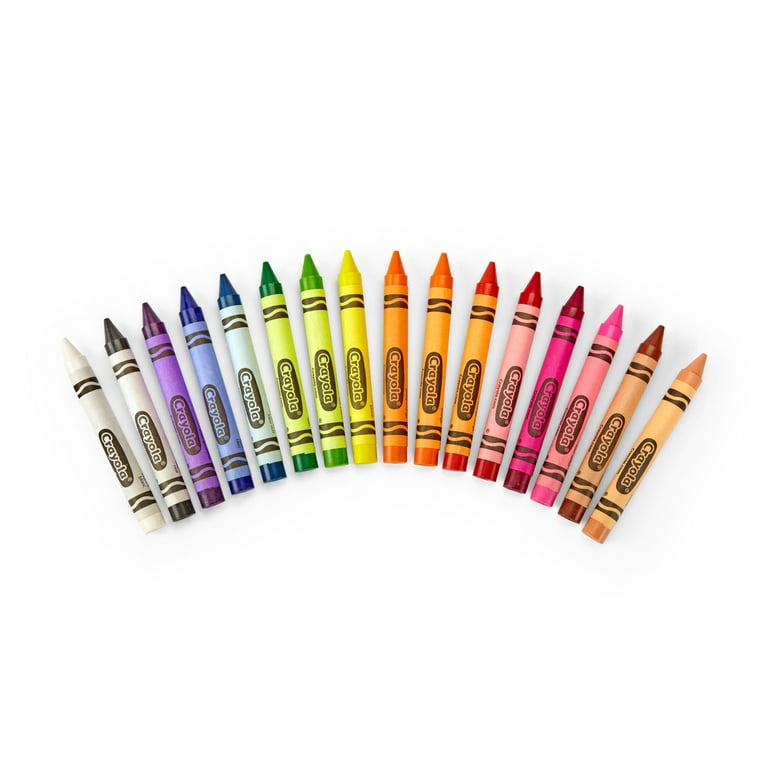  Large Crayons, 16 Count Assorted Colors Crayons, 1