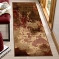 thumbnail image 2 of BNM Eclectic Multi-Tone Abstract Runner, 2'7" x 8', Maroon, 2 of 4