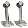 thumbnail image 1 of 2x Wardrobe Rail Hanger Rod Socket Support Holder Tube Bracket 25mm - 150mm, 1 of 8