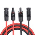 thumbnail image 1 of 1 par 25/40/50/60/100 pies negro + rojo 10AWG cable de extensión de panel solar con impermeable, 1 of 8