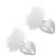 thumbnail image 2 of 1 par de pendientes de bola de pelo de lujo para mujer, elegantes pendientes colgantes con perla artificial para San Valentín y ocasiones especiales, 2 of 7