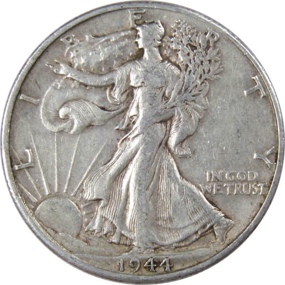 1944 D Liberty Walking Half Dollar VF Very Fine Silver 50c Coin