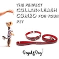 thumbnail image 3 of Regal Dog Products Small Red Reflective Dog Collar and Leash Set - Waterproof Biothane Dog Collar with Heavy Duty D Ring, Center Ring & 5'ft Leash for Training - Other Sizes for Medium & Large Dogs, 3 of 11