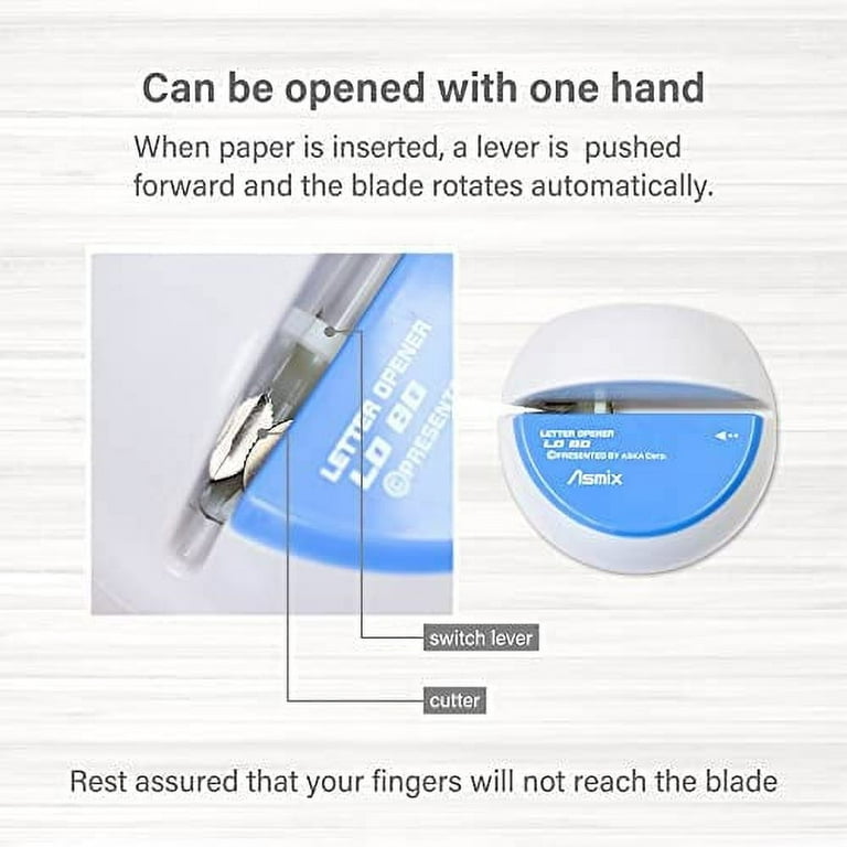 Japan ASMIX office use mini electric letter opener stainless steel