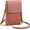 Dark Pink, variant on Pinklizecosh Purse for Women, Touch Screen Phone Crossbody Bag with Clear Window, Small Cell Phone Wallet Purse, Leather Messenger Bag for Travel Shopping