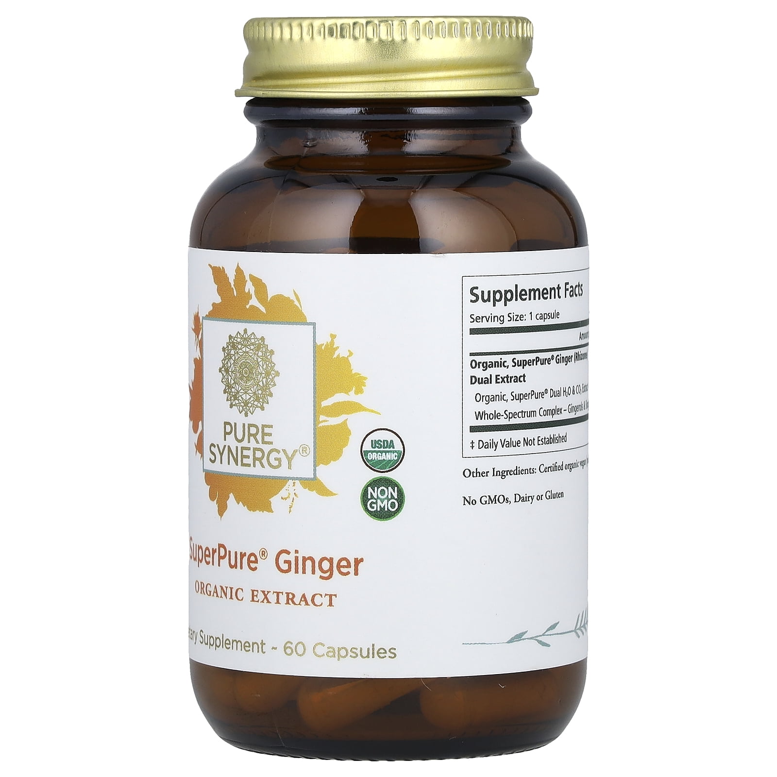 Pure Synergy SuperPure® Ginger, 60 Capsules