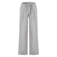 thumbnail image 4 of LISTHA Men'S Linen Pants Casual Loose Fit Trousers 2024 Oversized Beach Summer Pants Funny Multi Pocket Plain Baggy Pants Light Gray L, 4 of 4