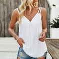 thumbnail image 2 of XFLWAM Tank Tops for Women Spaghetti Strap Tops V Neck Zipper Sleeveless Camisole Sexy Casual Summer Trendy Cami Shirts, 2 of 7