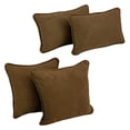 thumbnail image 2 of Double-corded Solid Microsuede Throw Pillows with Inserts (Set of 4) 9819-CD-S4-MS-CH, 2 of 2