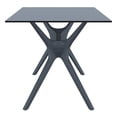 thumbnail image 3 of Compamia Ibiza Dining Table 55' HPL with Air Thermoplastic Legs, Dark Gray (1 Count), 3 of 5