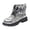 Silver, variant on Girls Glitter Sequin Ankle Boots Bow Decor Side Zipper PU Leather Lace‑Up Booties with Chunky Non‑Slip Sole for Birthday Party Dance
