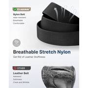 FAIRWIN Belt for Men, Nylon Web Work Belt, Black