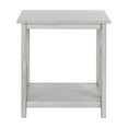 thumbnail image 5 of Benjara 1 Open Shelf Wooden End Table with X Shaped Accents- White, 5 of 8