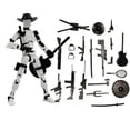 thumbnail image 3 of Articulated Action Figure with Multiple Interchangeable Accessories and Weapons for Customizable Assembly Display, 3 of 3