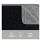 thumbnail image 3 of Protector de Sala 3 Pzas Reversible Pinsonic, Real Textil (Negro - Gris, CH/M/G), 3 of 6