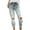 Light Blue, variant on Women's Ripped Skinny Jeans Distressed Stretchy Denim Pants Womens Curvy High Waist Stretch Butt Lifting Skinny Colombian Jeans Light Blue XXL