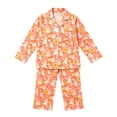 thumbnail image 6 of MEZZALL Women Halloween Autumn Button Front Long Sleeve Lapel Top With Chest Pocket Elastic Waist Full Length Pants Pajama Set Casual Home Wear Pajamas Holiday 2 Piece Pjs, 6 of 6
