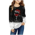 thumbnail image 1 of Veste à Capuchon pour Grande Fillette, Chandail Court à Capuchon pour Petites Filles, Couverture à Capuchon pour Filles, Chandails à Capuchon à Manches Longues, Chat, Taille 8, Automne et Hiver, Imprimé de Noël, Col Rond, Long Sl, Noir, 10-11 Ans, 1 of 3