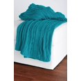 thumbnail image 1 of Rizzy Home Cable Knit Throw Blanket 50" x 60" Turquoise, 1 of 2